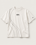 Signal Gravity Contour Tee - Off White, front view on warm neutral background