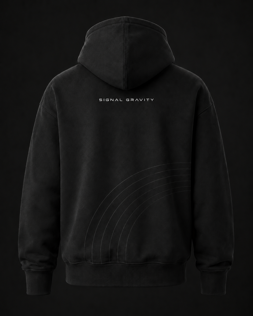 Signal Gravity Hoodie - Black, back view