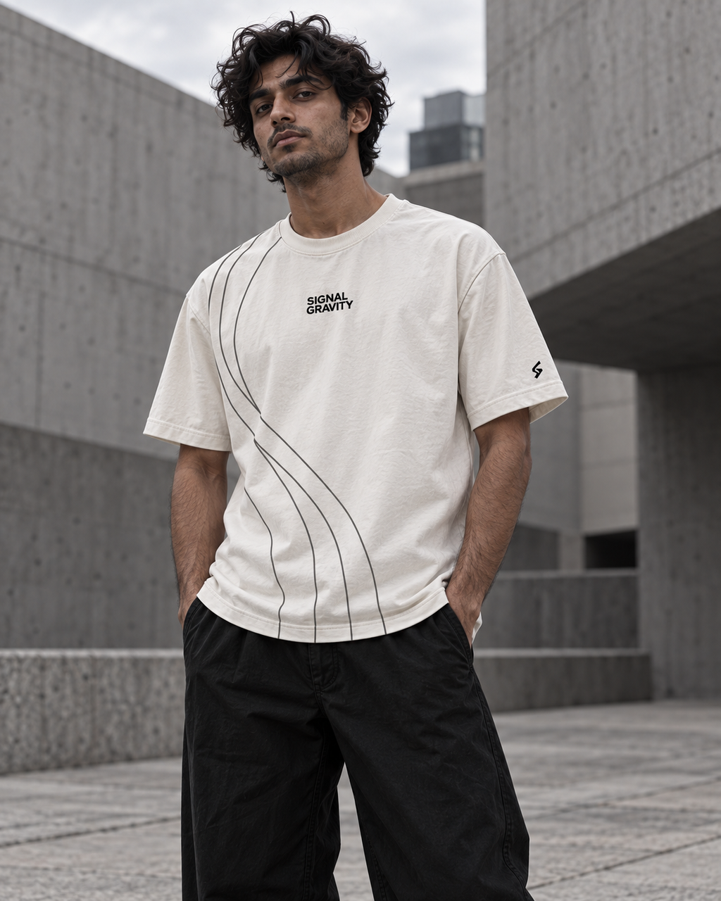 Field Tee V2 - Off-White - worn campaign concept
