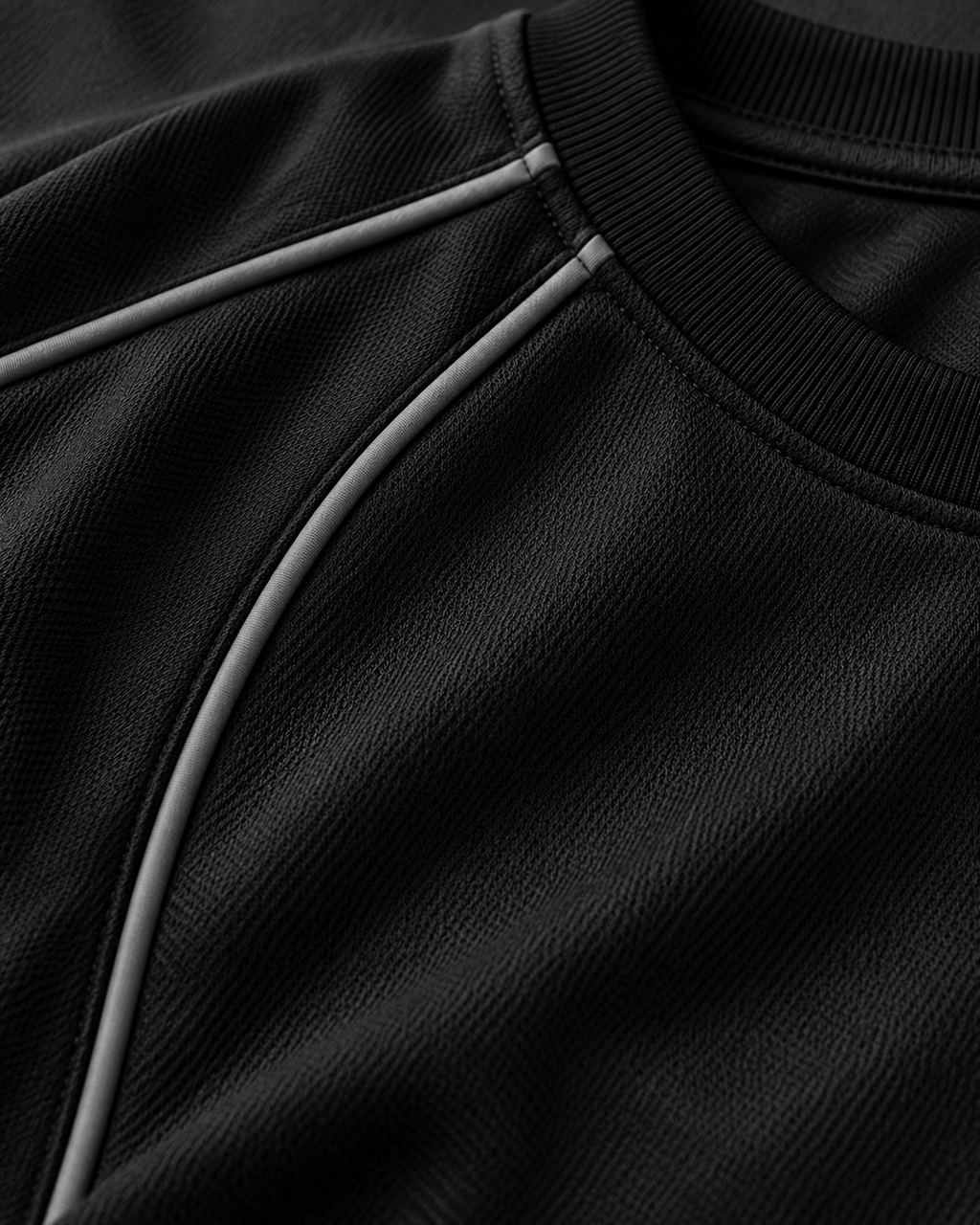 Field Jersey - Black/Obsidian - fabric detail concept mockup