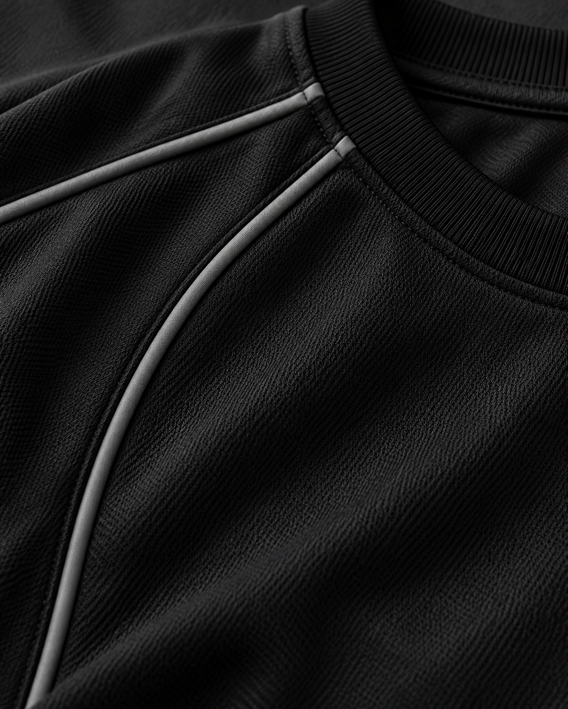 Field Jersey - Black/Obsidian - fabric detail concept mockup