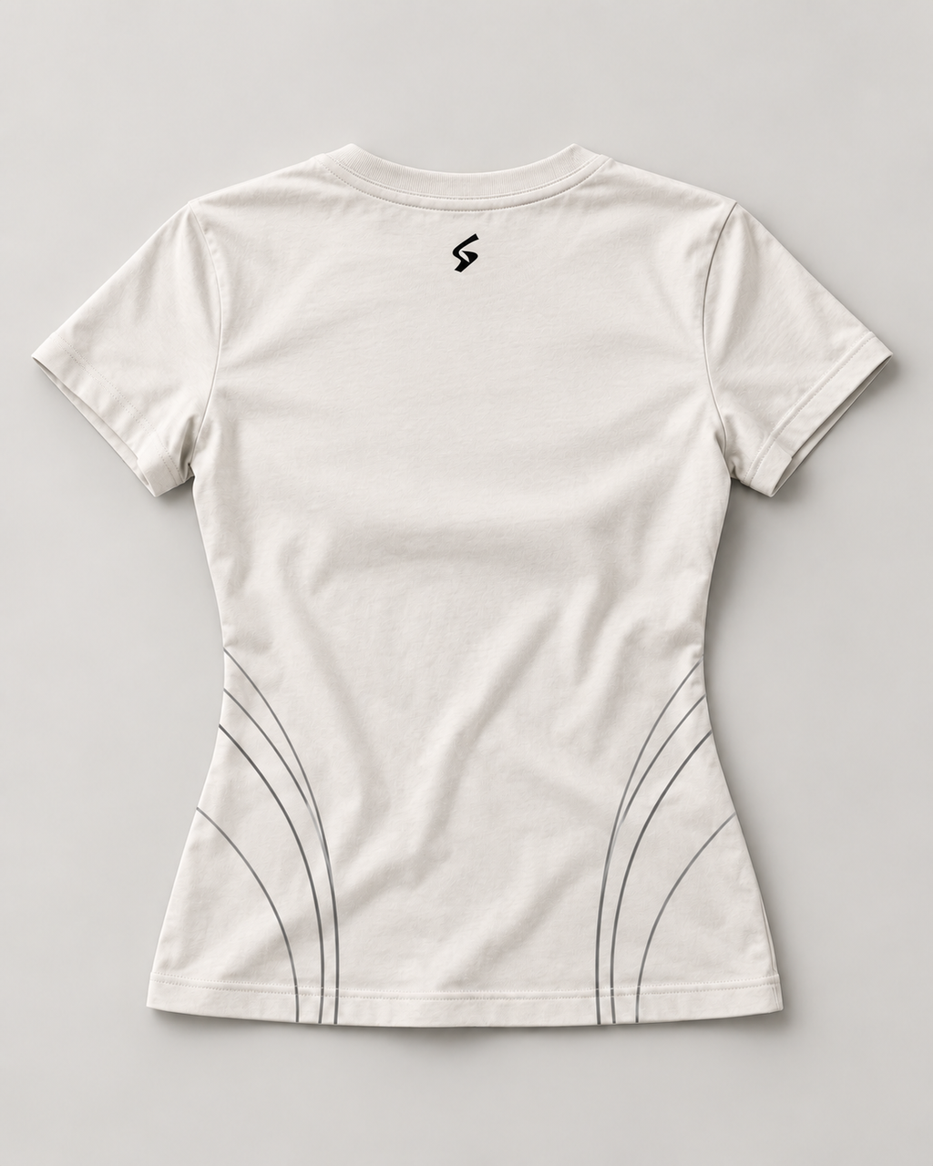 Women’s Hero Tee - Stone White - back design mockup