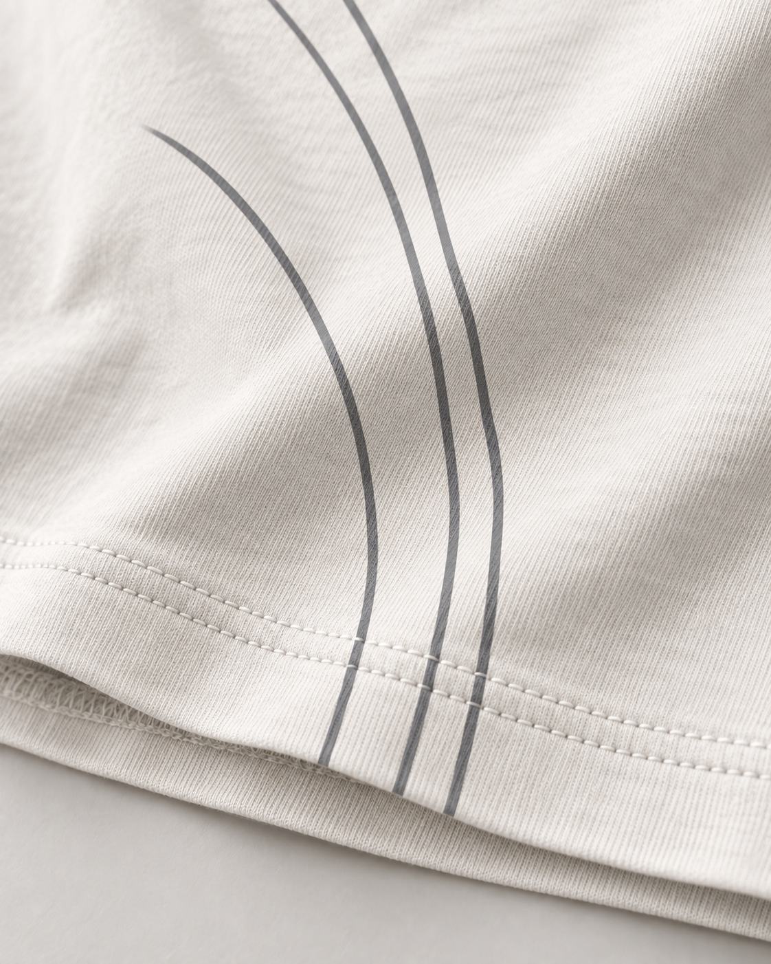Women’s Hero Tee - Stone White - fabric detail concept mockup